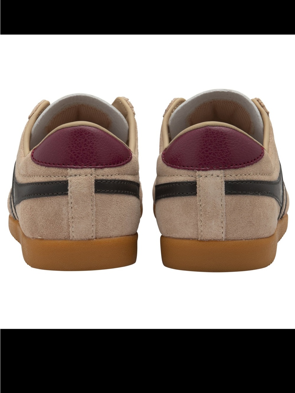 NWT Gola (UK) tan sneakers with black strip and plum heel for a pop of color! - Picture 6 of 6